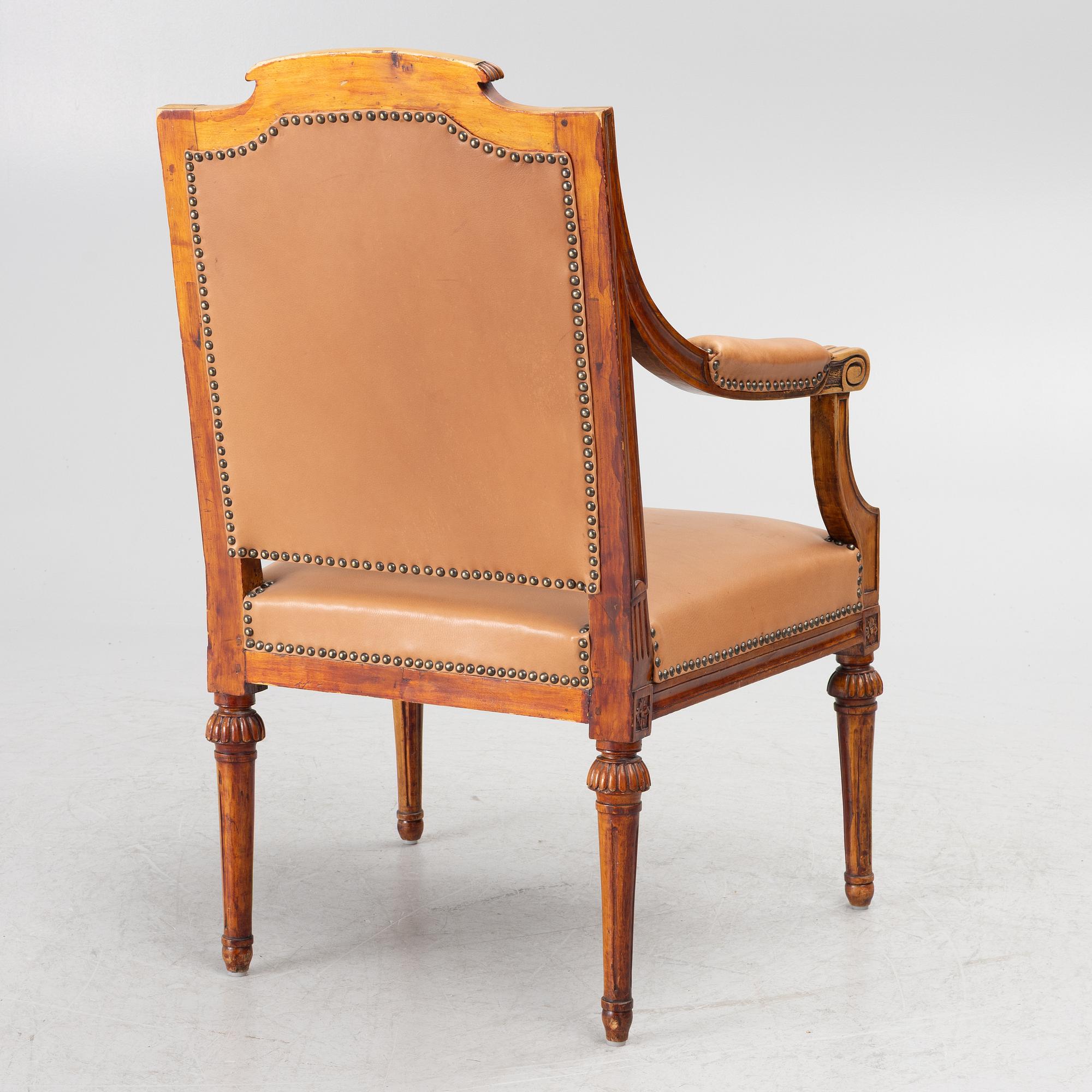 Gustavian armchair, 18th century.