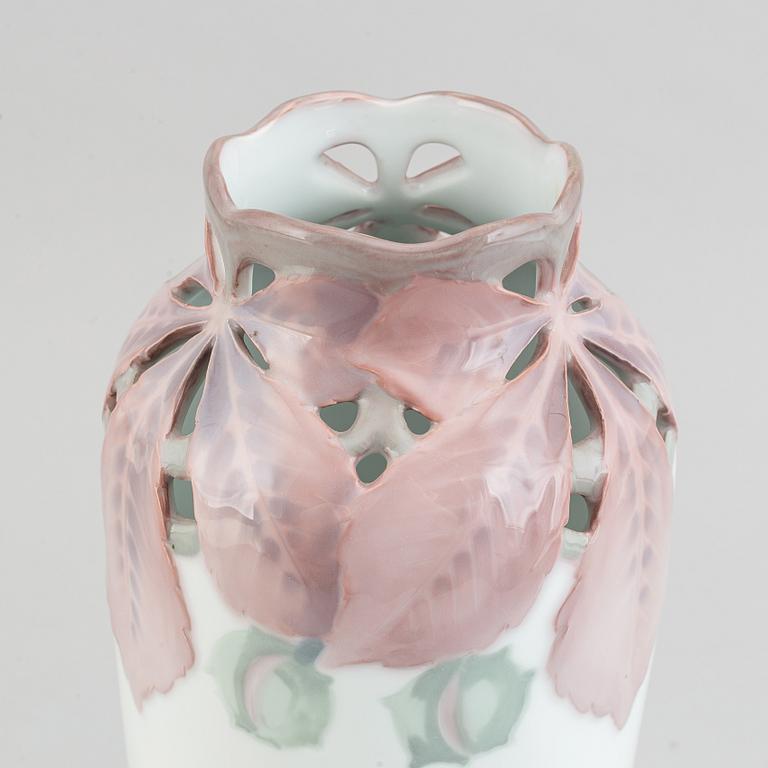 Nils Emil Lundström and Ruben Rising, an Art Nouveau porcelain vase, Rörstrand, Sweden, early 20th Century.