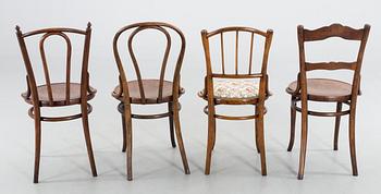 STOLAR, 4 st olika modeller. En märkt Thonet.