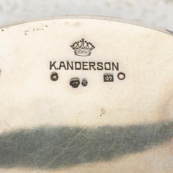 Bowl on foot silver K Andersson Stockholm 1918.