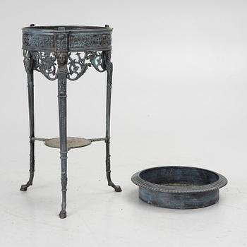 A plant stand, late 20th century.