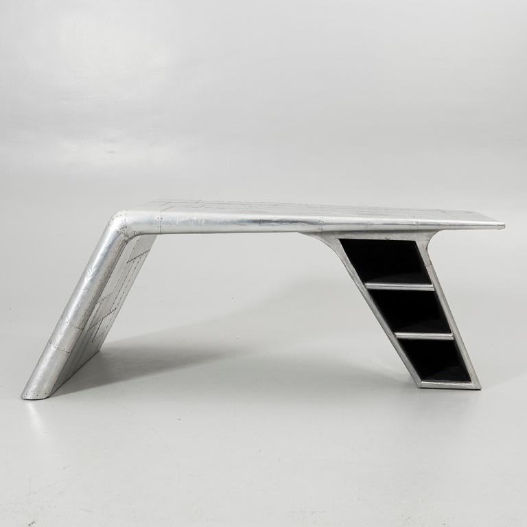 Timothy Oulton, desk “Aviator Blackhawk Valkyrie”, Artwood, 2000s.
