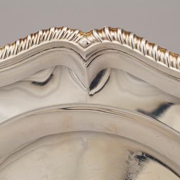 Ten 20th century electroplated plates.