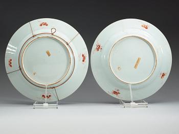 FAT, ett par, kompaniporslin. Qing dynastin, Qianlong (1736-95).