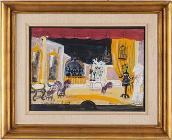 OLLE OLSSON-HAGALUND, mixed-media, signed.