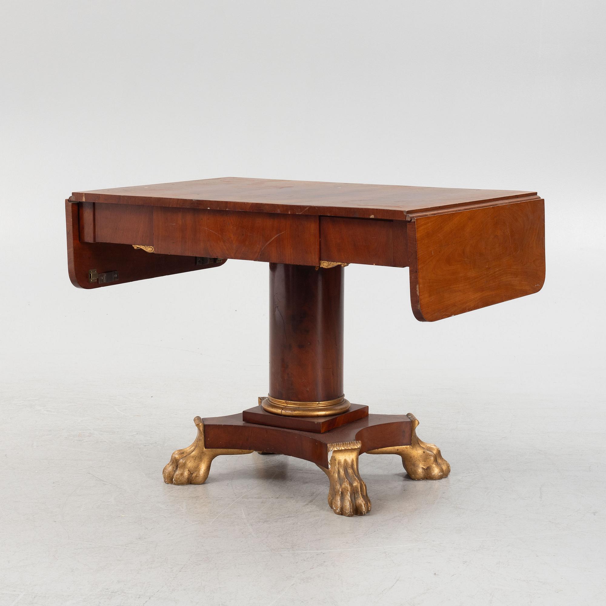 A Swedish Mahogany Table, Karl-Johan, early 19th century.