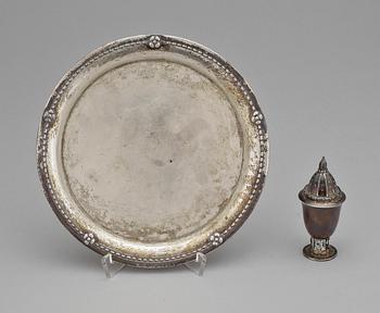 FAT samt SALTKAR, silver, Georg Jensen, Danmark, 1900-tal, tot vikt ca 229 g.