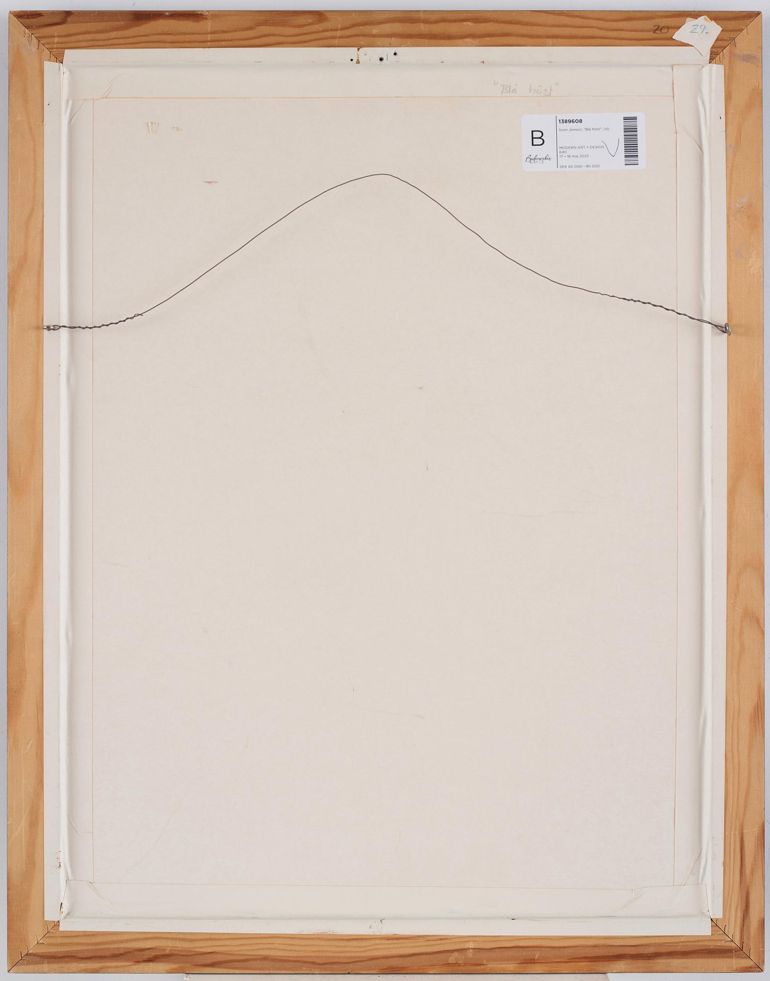 Sven Jonson, "Blå höst".