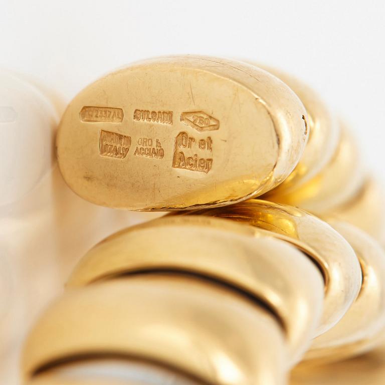 Bulgari armring 18K guld och stål.