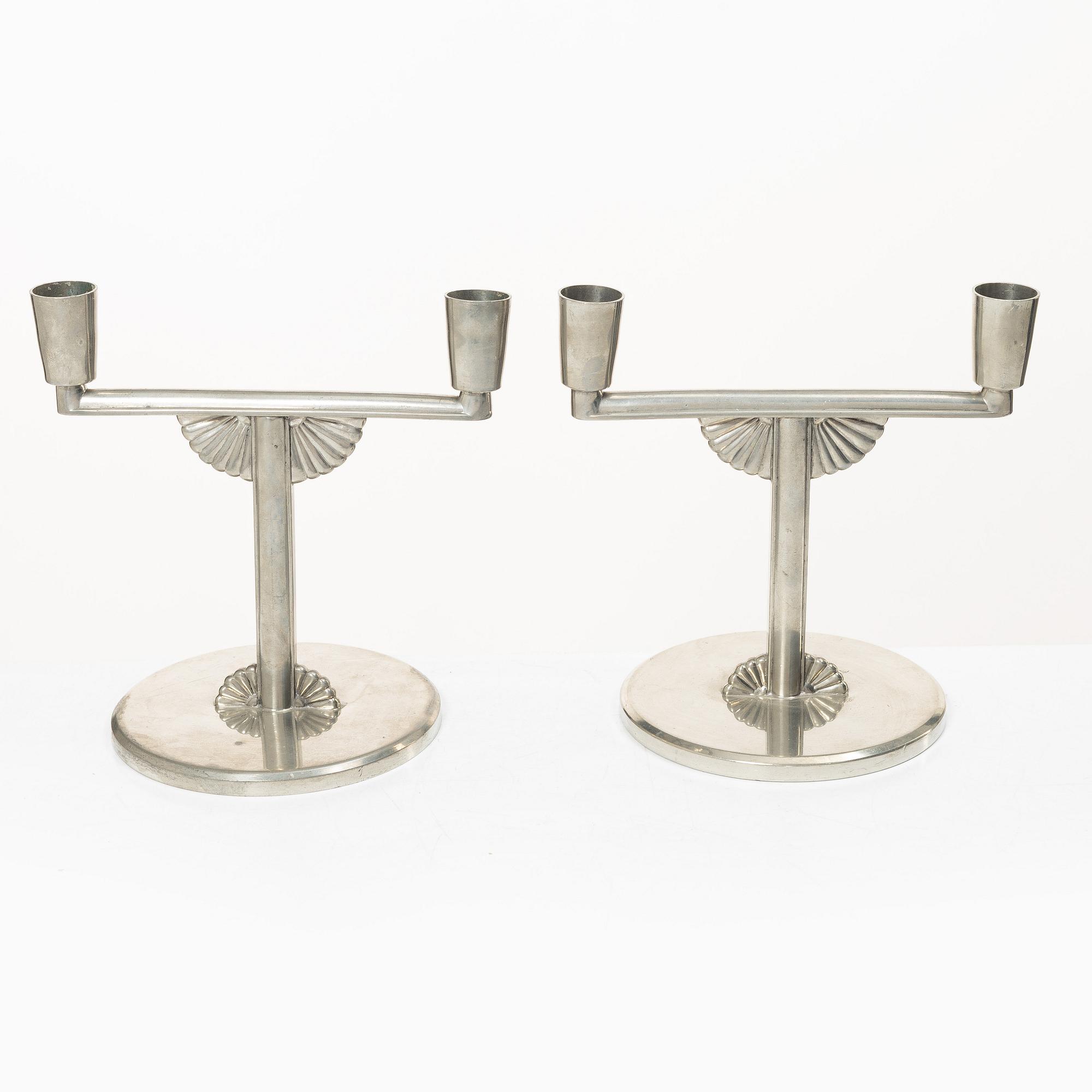 Candle holders a pair, KE & Co. 1935.
