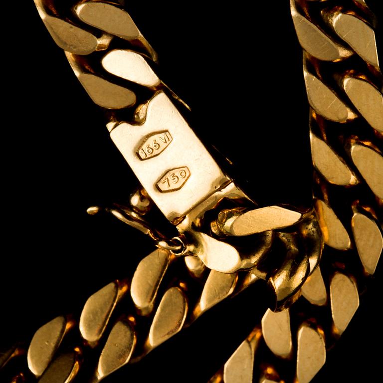 ARMLÄNK, 18k guld, Vicenza, Italien. Vikt 29 g.