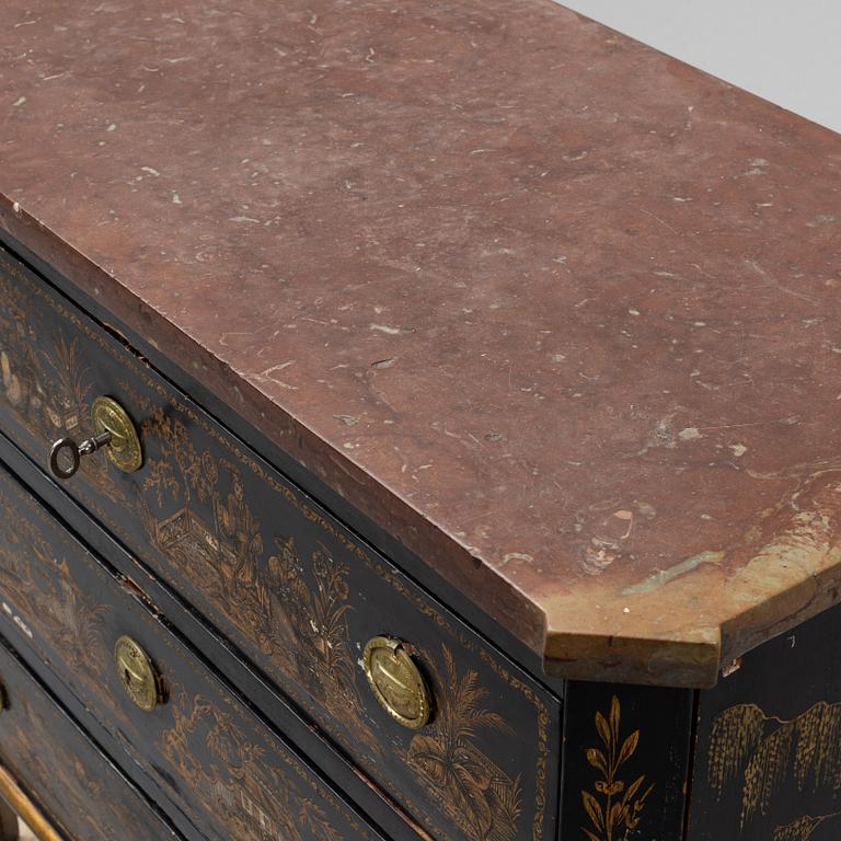 A 19th century gustavian style chest of drawers.