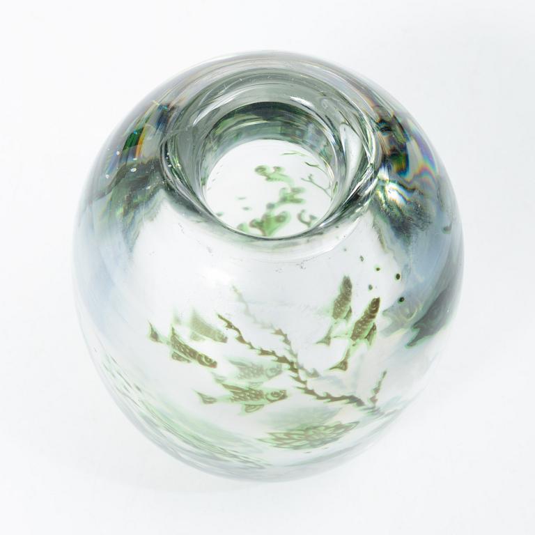 Edward Hald, A “fish graal” vase, Orrefors, mid-20th century.