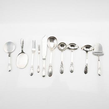 Evald Nielsen, Silver cutlery, 12 pieces, silver, Denmark.