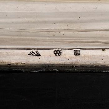 A tray with ashtrays, silver and glass, Czechoslovakia 1942-1945.