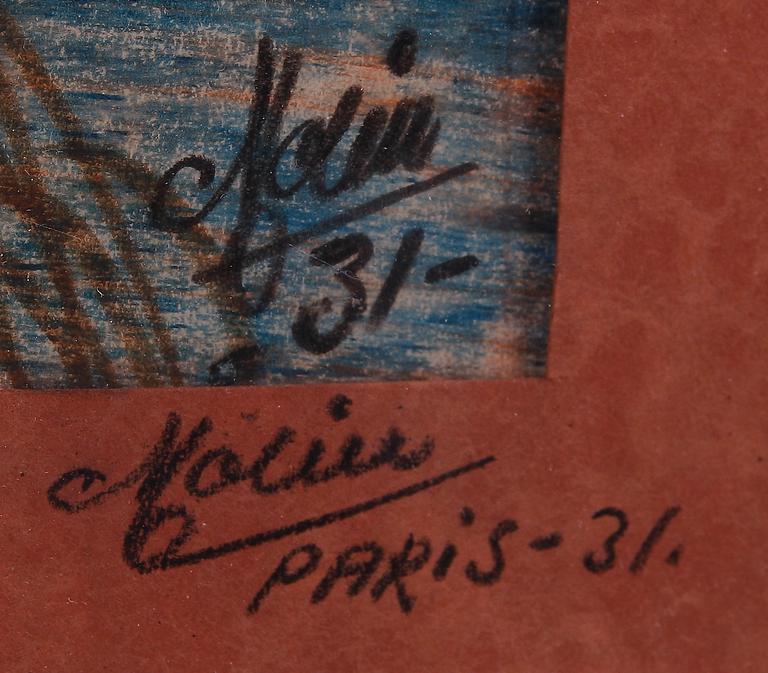 VERNER MOLIN, krita, sign o dat Paris -31.