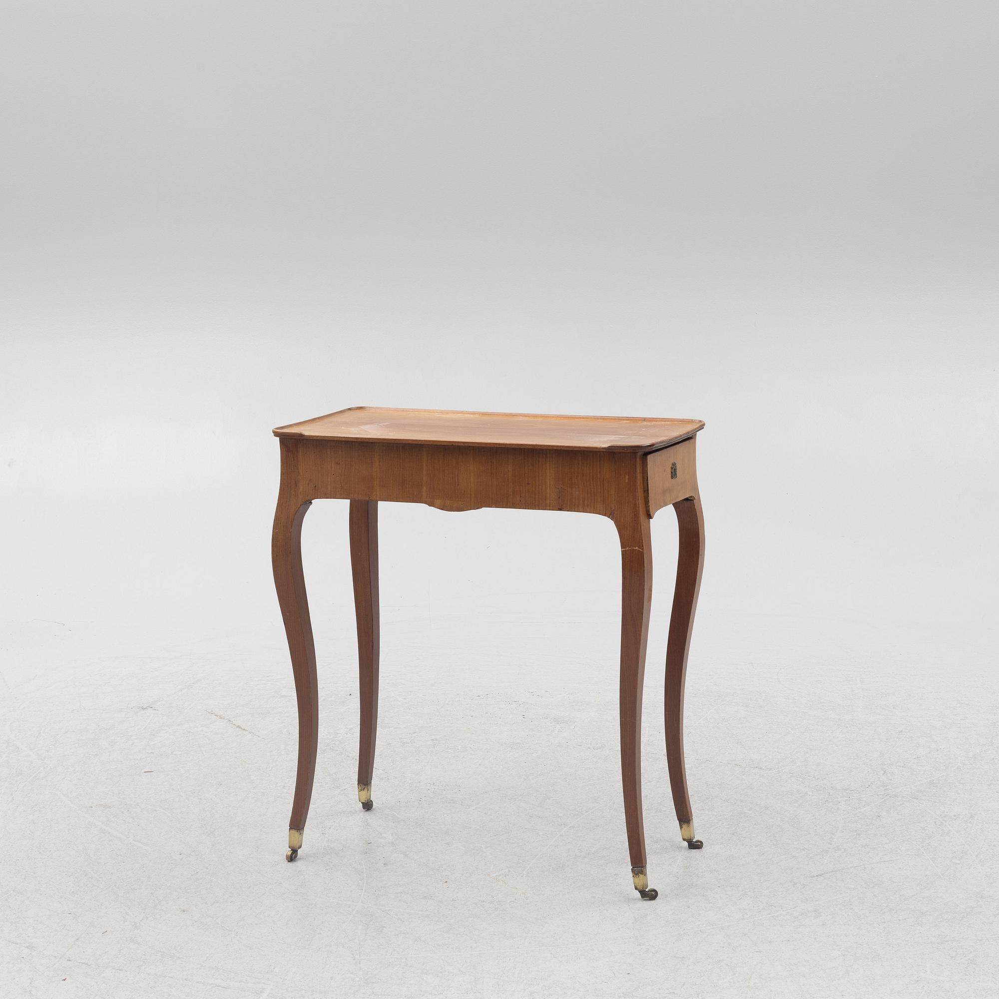 Bord, tillskrivet Jöns Efverberg (mästare i Stockholm 1768-77), Rokoko.