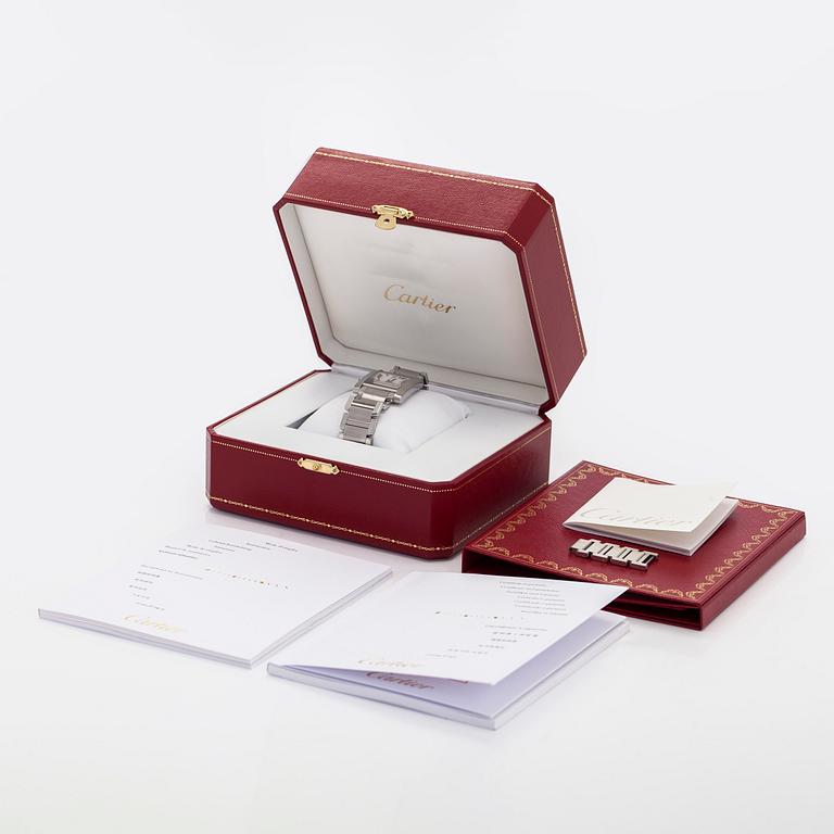 Cartier, Tank Francaise, wristwatch, 28 x 24 (32) mm, steel, automatic.