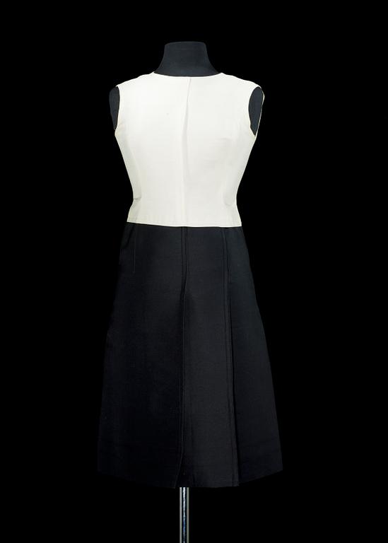 A black silk cocktail dress with jacket by Louis Feraud.