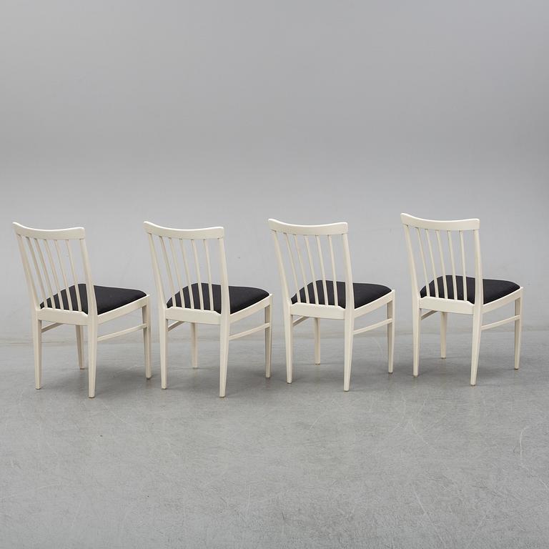 Carl Malmsten, A dining table with four chairs, Bodafors 1960's.