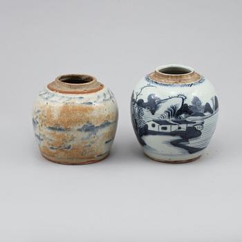 BOJANER, 2 st, porslin, Kina, 1800-tal.