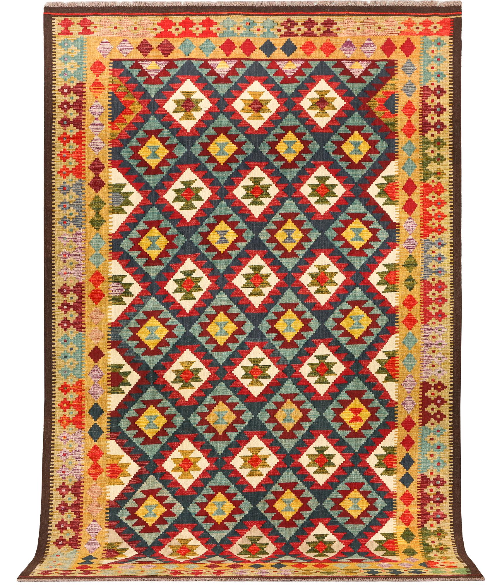 An Afghan Kelim carpet, c. 304 x 200 cm.