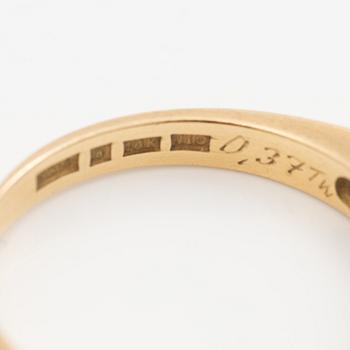 Three rings, 18K gold with sapphires, brilliant-cut diamonds and rubies.