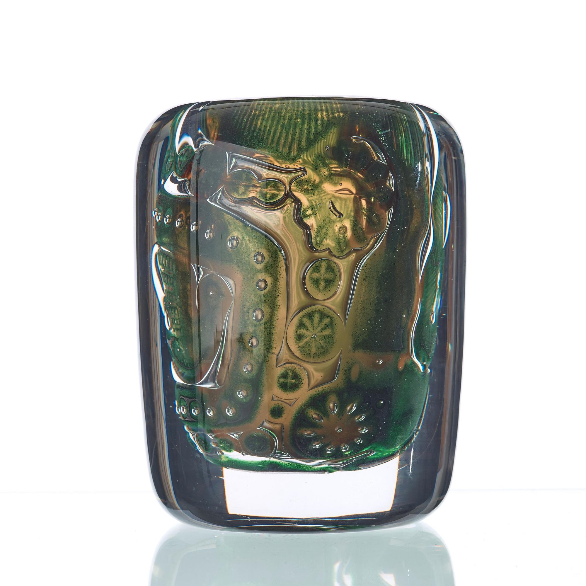 Edvin Öhrström, an 'Ariel' glass vase, Orrefors, Sweden 1953.