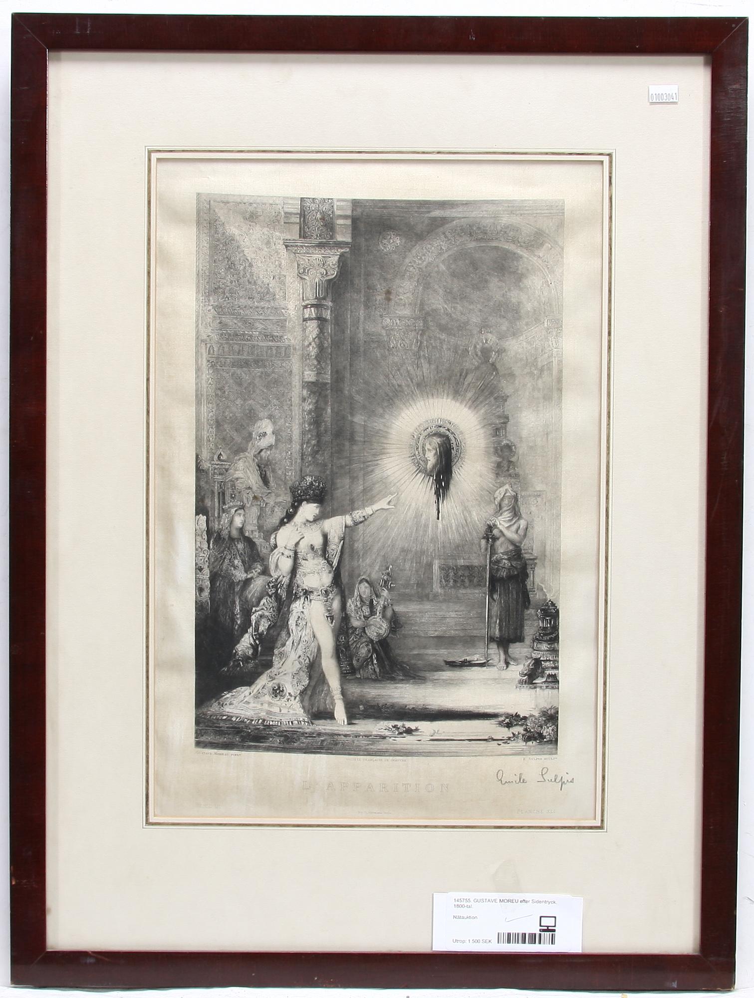GUSTAVE MOREU, efter, sidentryck, 1800-tal.