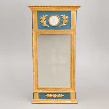 A GUSTAVIAN-STYLE MIRROR, the early 1900s.