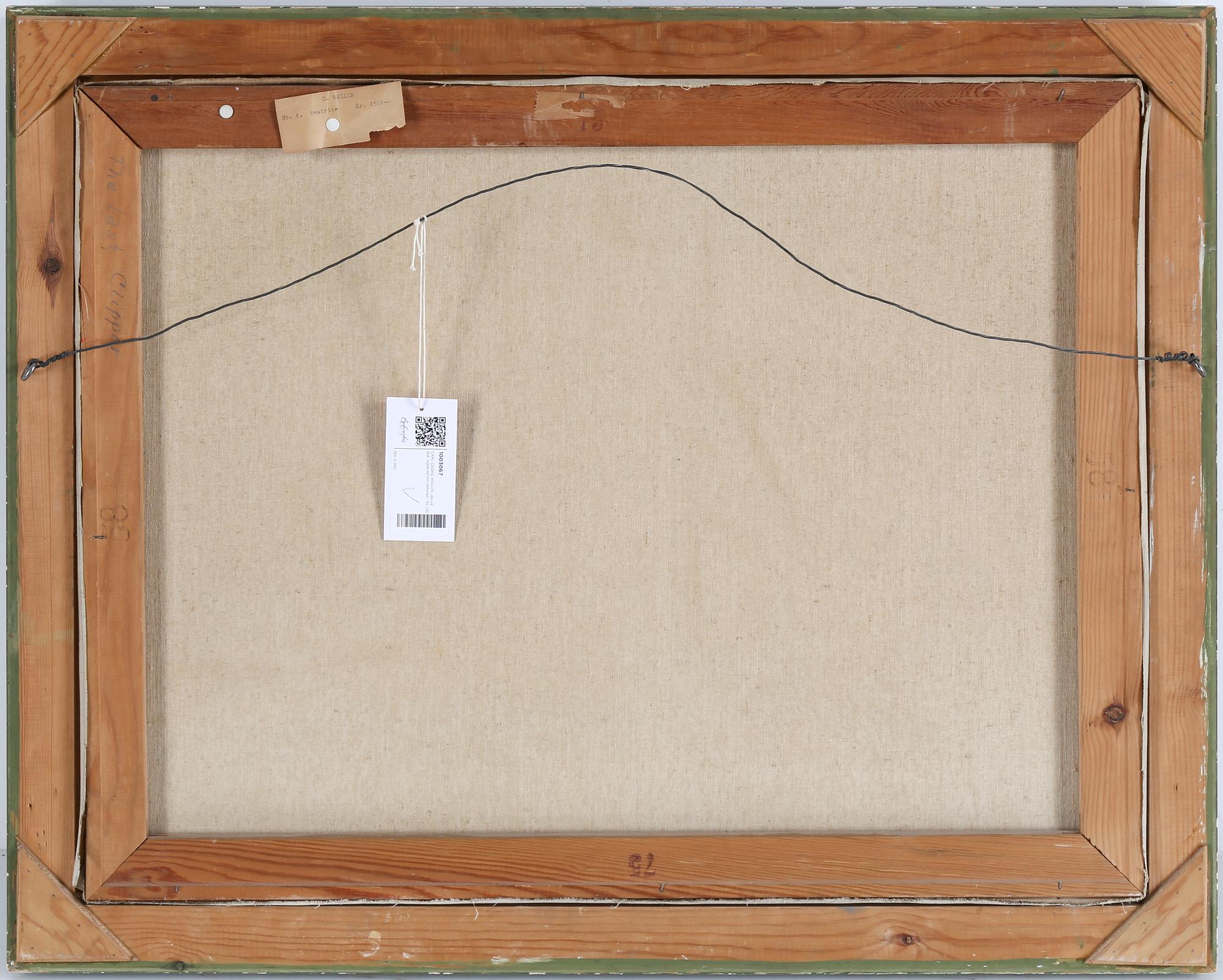 CARL GEORG WALLIN, oil on canvas, signed och dated - 42.