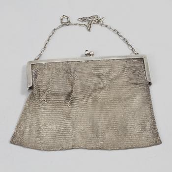 AFTONVÄSKA, silver, 1900-talets första hälft, total vikt ca 215 gram.