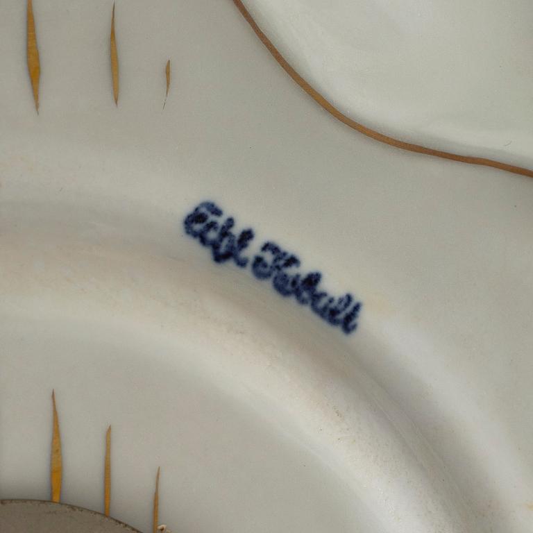 A porcelain table, Porzellanmanufaktur Plaue, East Germany.