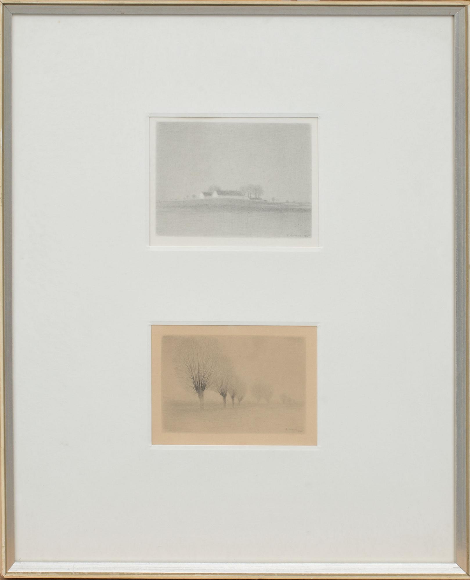 GUNNAR NORRMAN. torrnål, 2 st, signerade och daterade 1966 och 1967.