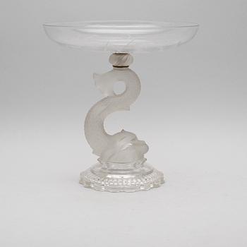 SKÅL PÅ FOT, glas, sannolikt Baccarat, omkring år 1900.