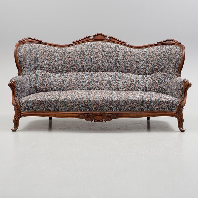 SOFFA, nyrokoko, sent 1800-tal.