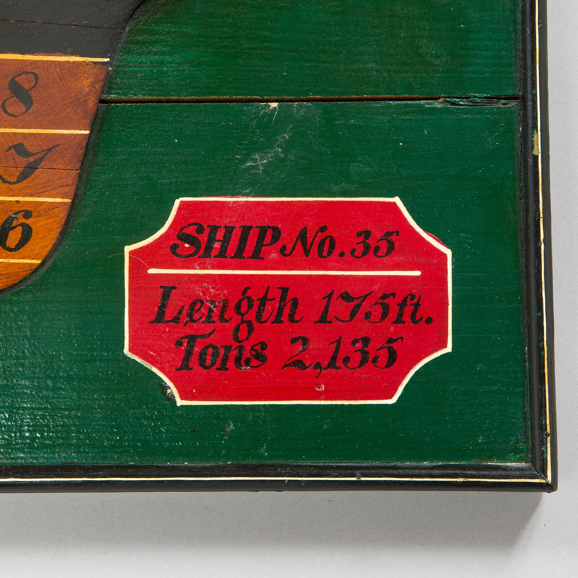 A 20th century half hull model.