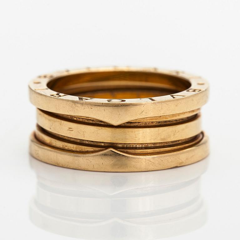 Bulgari, an 18K gold 'B.Zero1' ring.