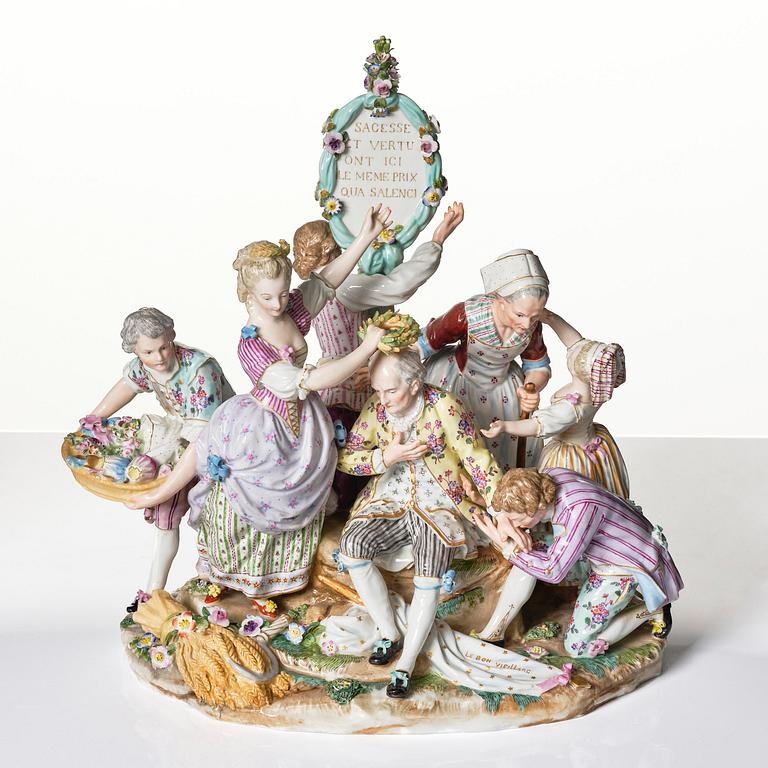 A Meissen figure group, 19th century.