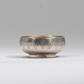 SALTKAR, förgyllt silver, Ryssland, S.Petersburg 1800-talets slut.