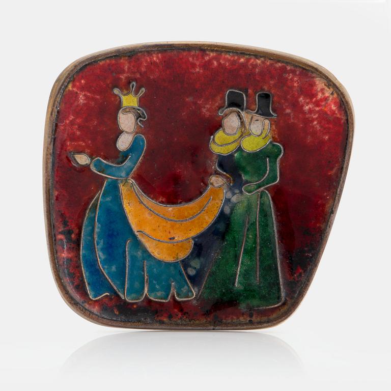 WA Bolin design Juliana Pfeiffer an enamel brooch.