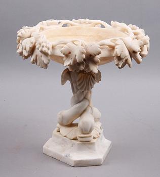 UPPSATSSKÅL, alabaster, 1800-tal.