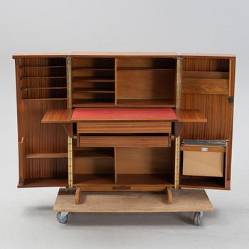 A teak veneered 'Home Office', Newcraft Ltd, England, second half of the 20th Century.