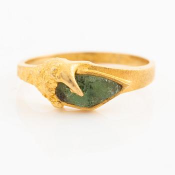 Björn Weckström, ring "Galateia", 18K guld med zoisit, Finland 1977. För Lapponia.