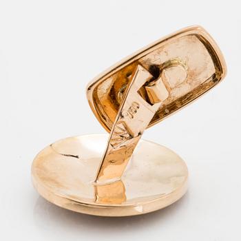 18K gold and black diamond cufflinks.