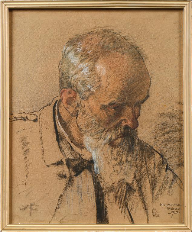 NILS ASPLUND, teckning, signerad och daterad 1908.
