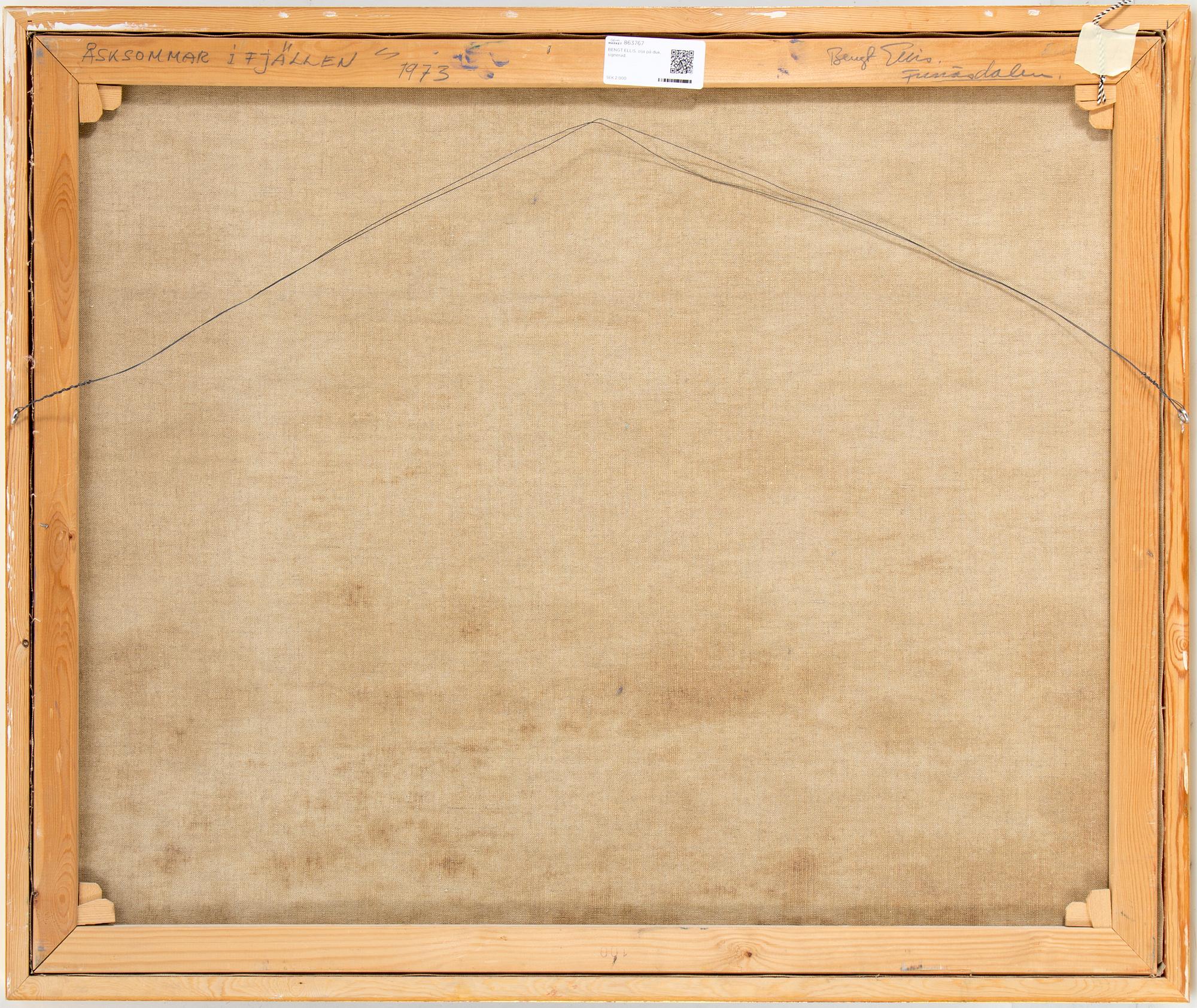 BENGT ELLIS, olja på duk, signerad.