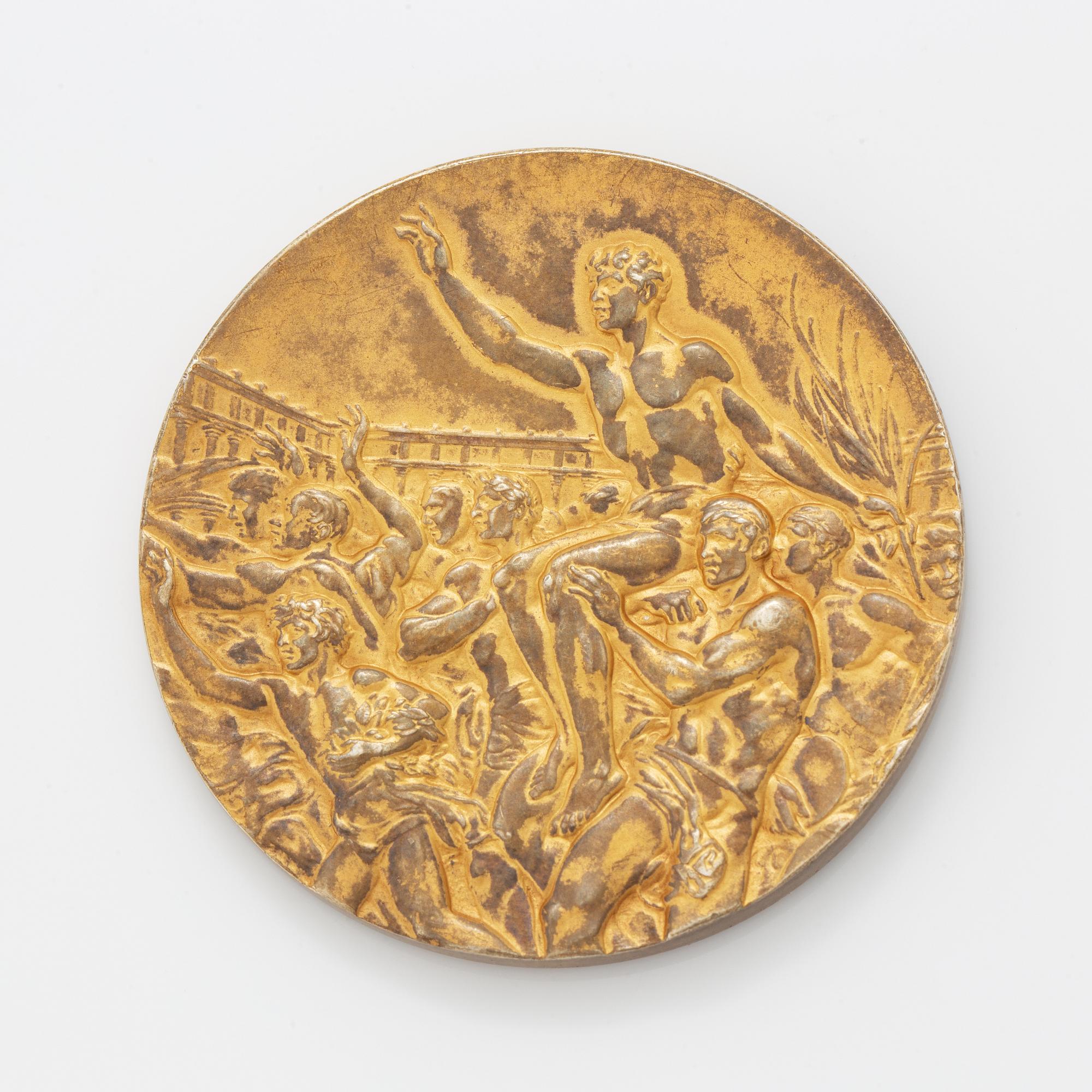 Olympic Winner Medal, London 1948, gilt silver, John Pinches Ltd.