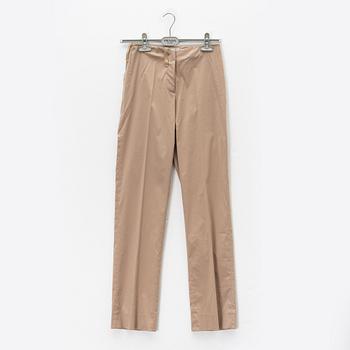 Prada, A beige cotton jacket/shirt and skirt, italian size 42.