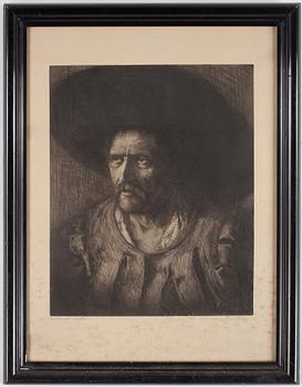 ETSNING, okänd konstnär, 1800-tal.
